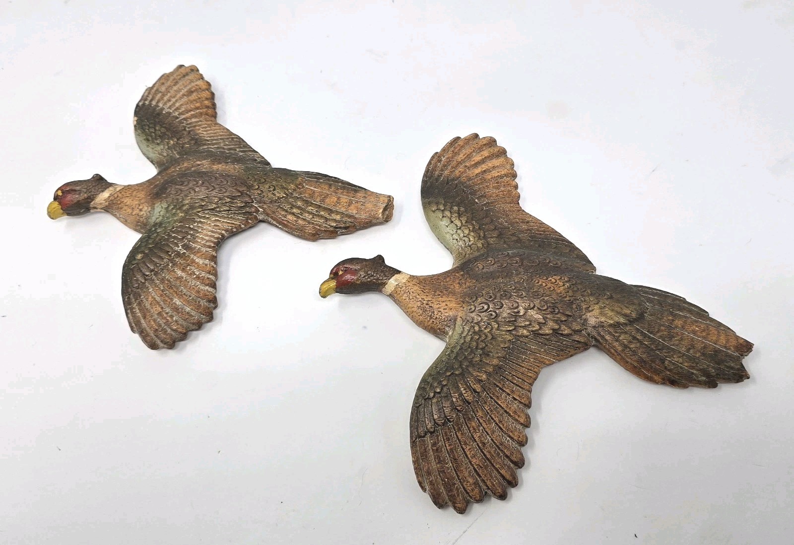 Flying Pheasant Composite Wall Hangings Vintage Damaged