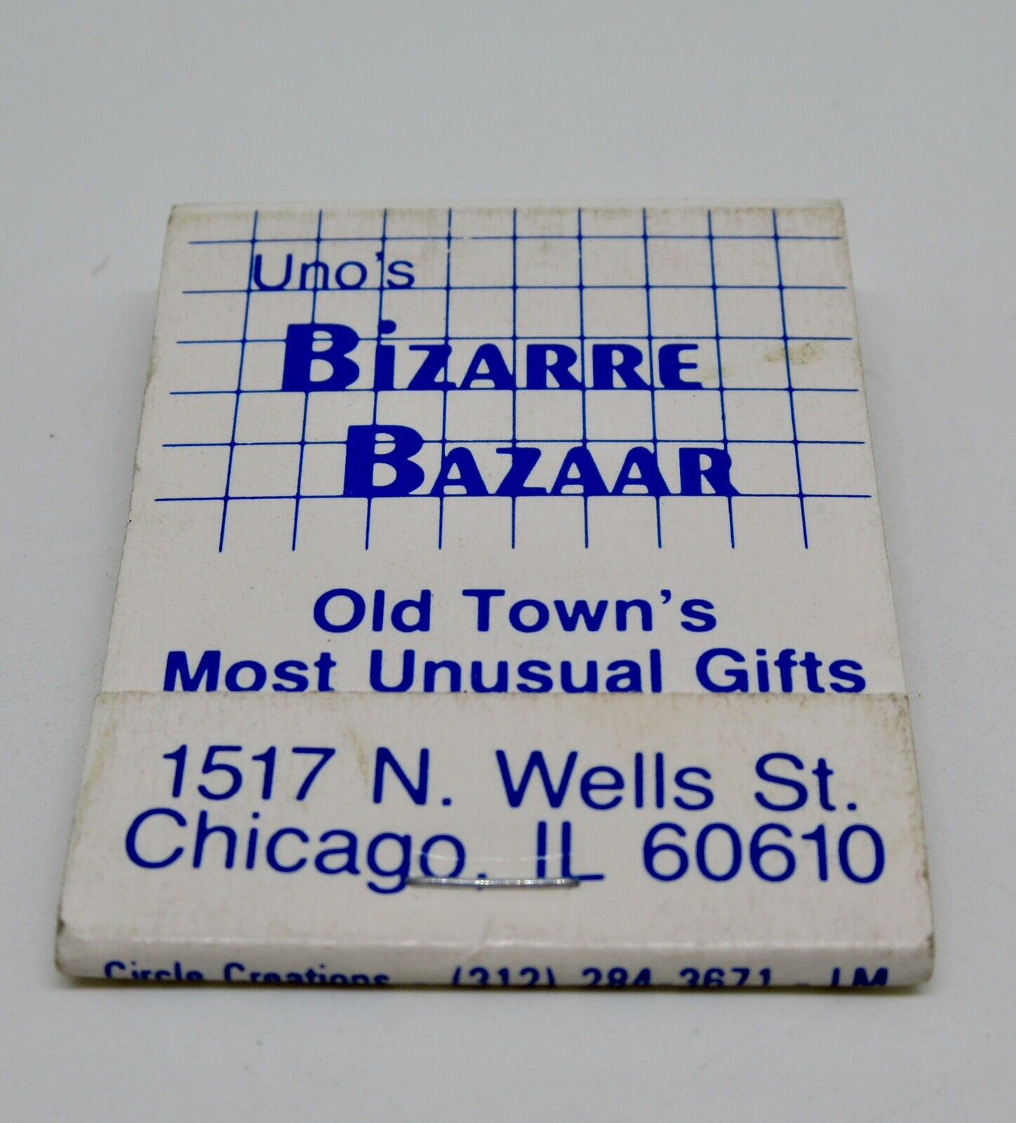 Bizarre Bazaar Old Town CHICAGO 1517 N. Wells Street Illinois FULL Matchbook