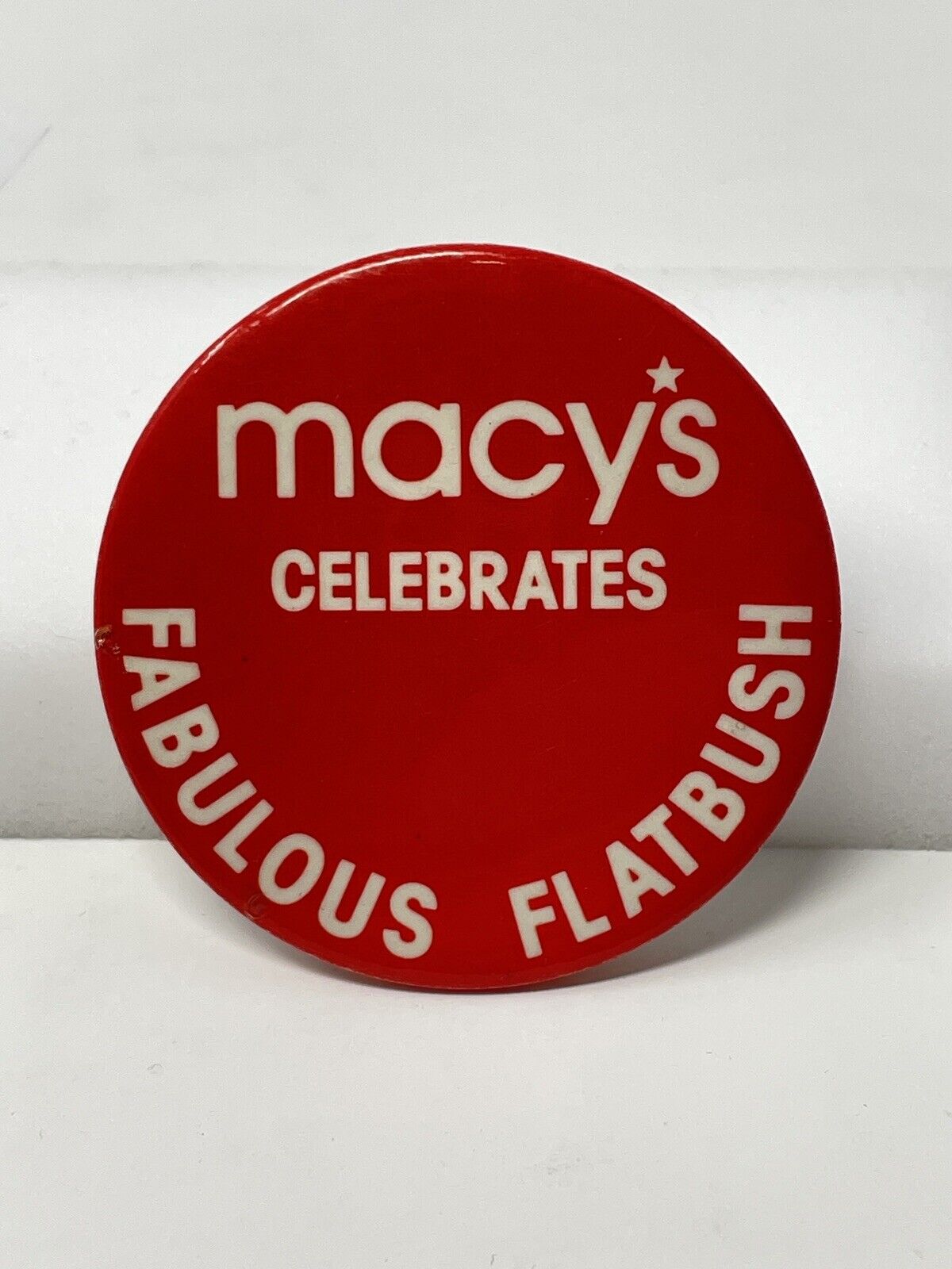 Rare Vintage Macy’s NYC Brooklyn Pinback Button - Fabulous Flatbush