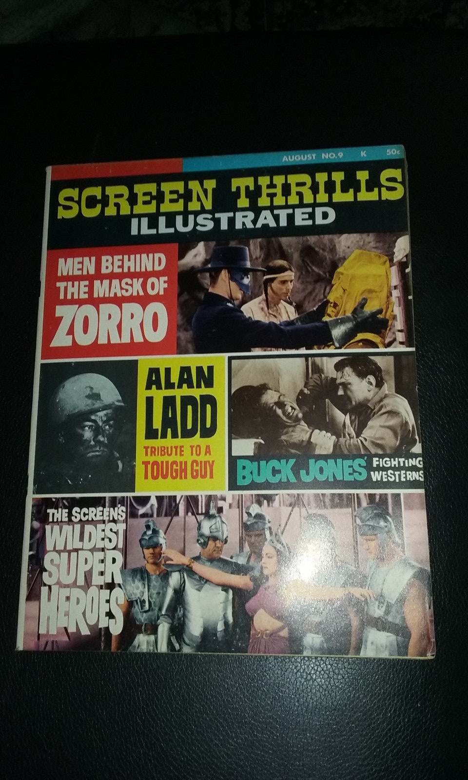 Screen Thrills magazine #9 1964 fine Zorro Buck Jones Alan Ladd Tarzan Superman