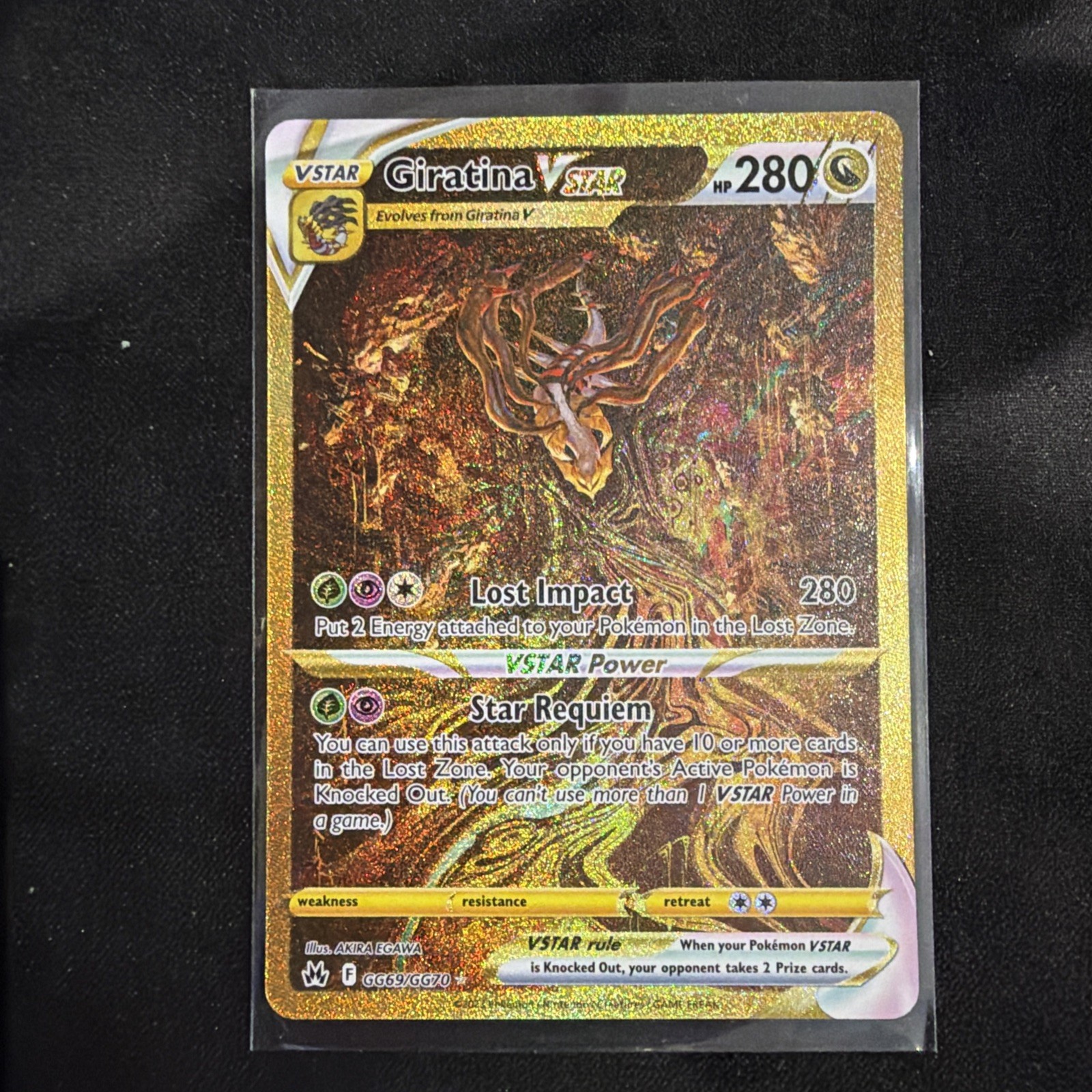 Giratina VSTAR (Secret) GG69/GG70 Secret Rare Crown Zenith: Galarian Gallery NM