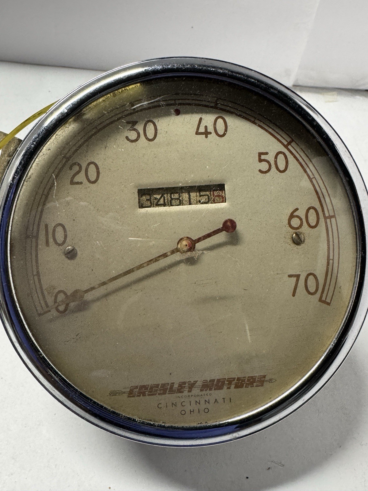 VINTAGE Crosley Motors Speedometer Cincinnati OH 589AT Q10 Untested