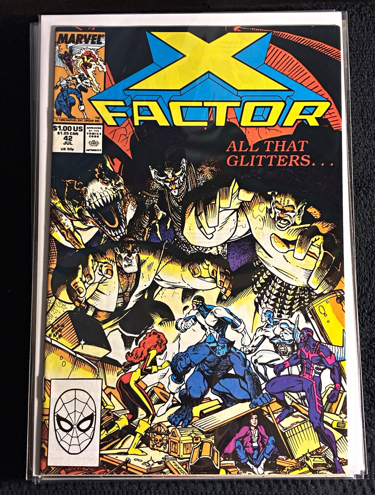 Marvel Comics X-Factor #42 1990 Direct Edition All That Glitters... Havok
