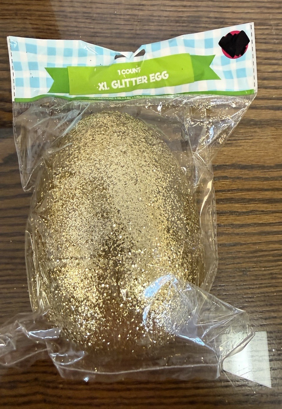 The Great Gold Egg Extra-Large Glitter Fillable Easter Egg 6in