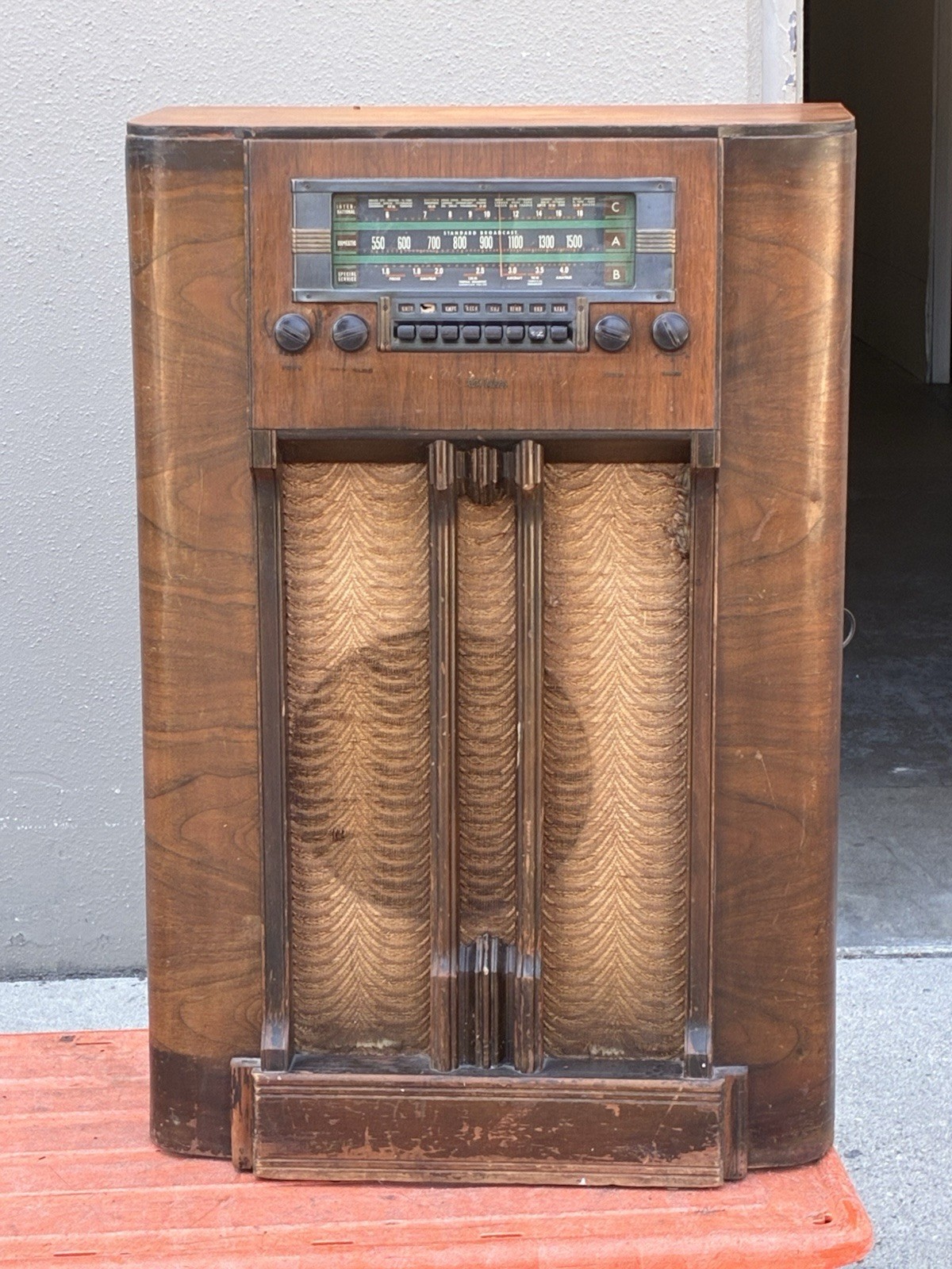 1939 RCA Victor K60 Console Radio Art Deco LA Station Presets AS-IS Local Pickup