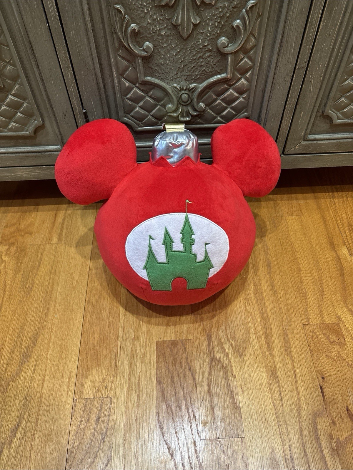 Disney Parks 2023 Christmas Mickey Mouse Icon Holiday Ornament Throw Pillow EUC Disney Parks 2023 Christmas Mickey Mouse Icon Holiday Ornament Throw Pillow EUC