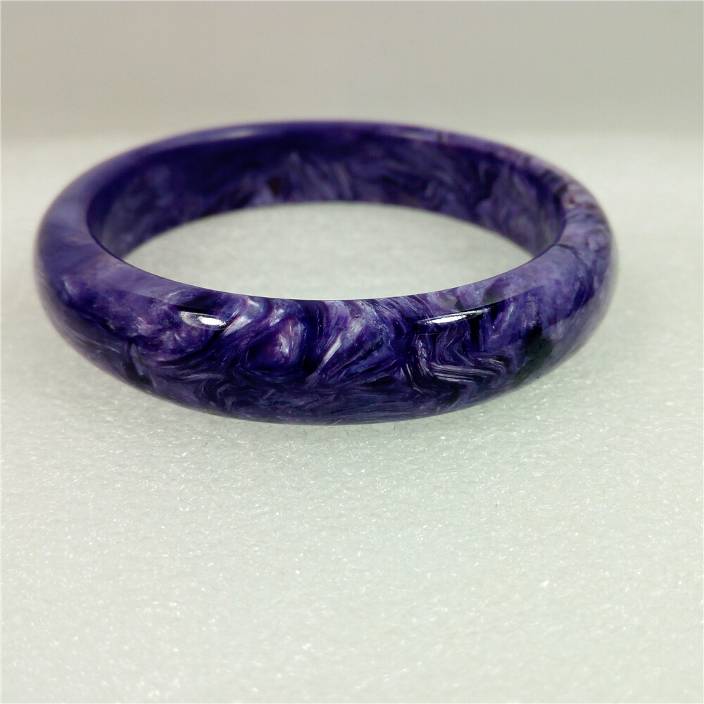 201ct ID55mm Top Quality Purple Charoite Gemstone Crystal Bracelet Chinesestyle