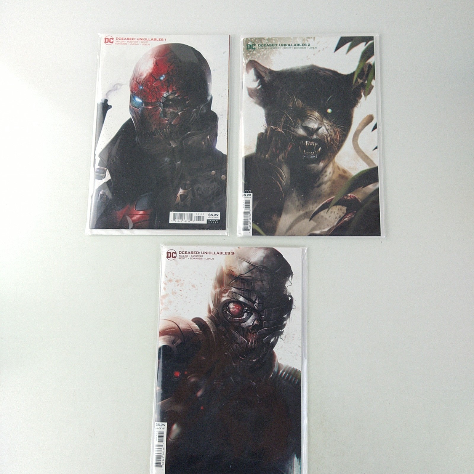 DCeased: Unkillables #1-3 Complete Set Mattina Variants 1 2 3 Lot NM (2020 DC)