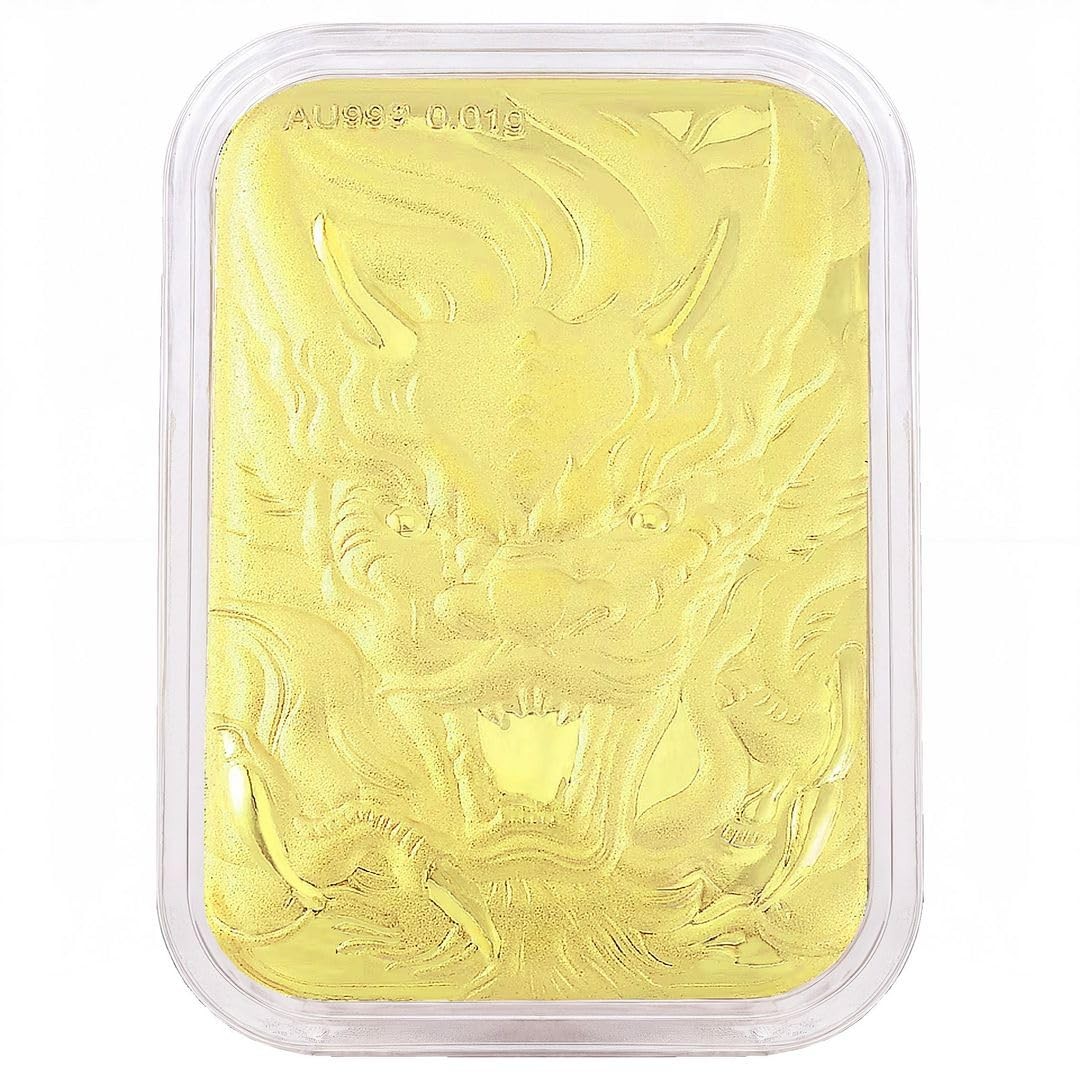 Shop LC Solid 24K Yellow Gold Emboss Sheet, 10mg - Dragon Face