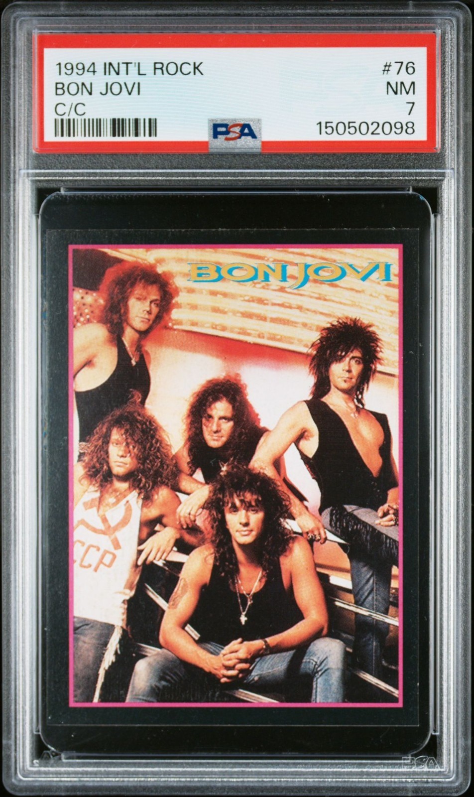 1994 INTERNATIONAL ROCK BON JOVI #76 PSA 7, POP 2, NONE HIGHER