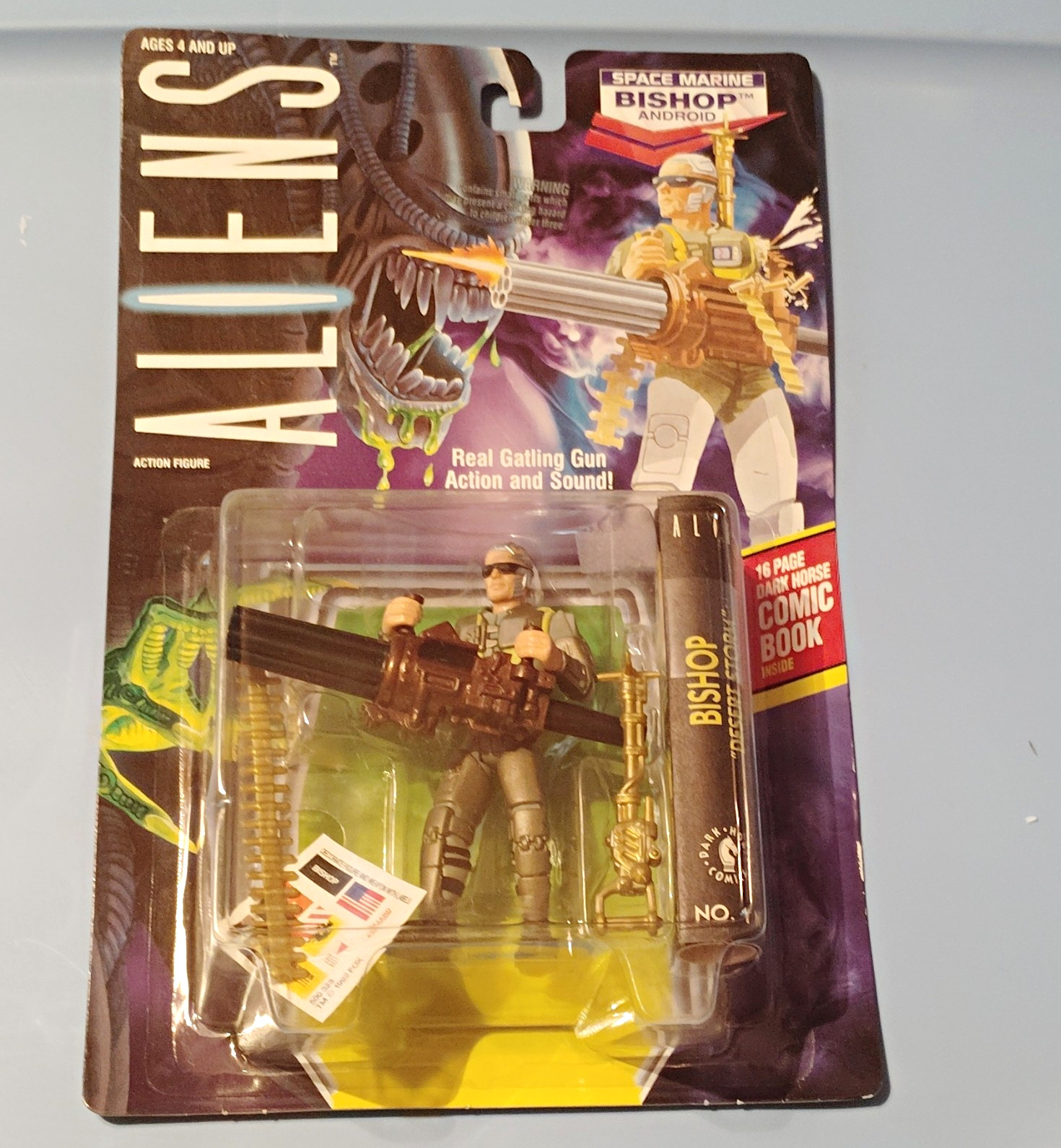 Kenner Aliens Space Marine Bishop Android Action Figure w/ Sound 1992 Kenner Aliens Space Marine Bishop Android Action Figure w/ Sound 1992