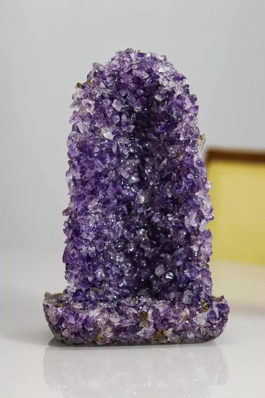 1.8kg Amethyst Crystal Grotto Chapel Handmade Brazilian Natural Stone Geode Deco