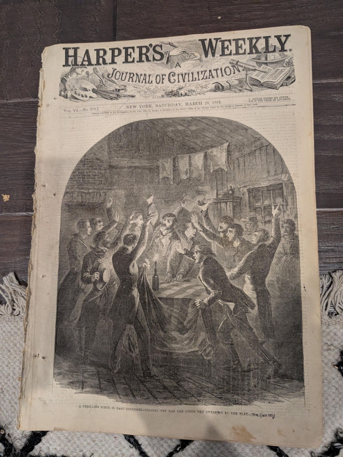 Harper’s Weekly March 29 1862 – Battle of Pea Ridge, Manassas, Columbus KY