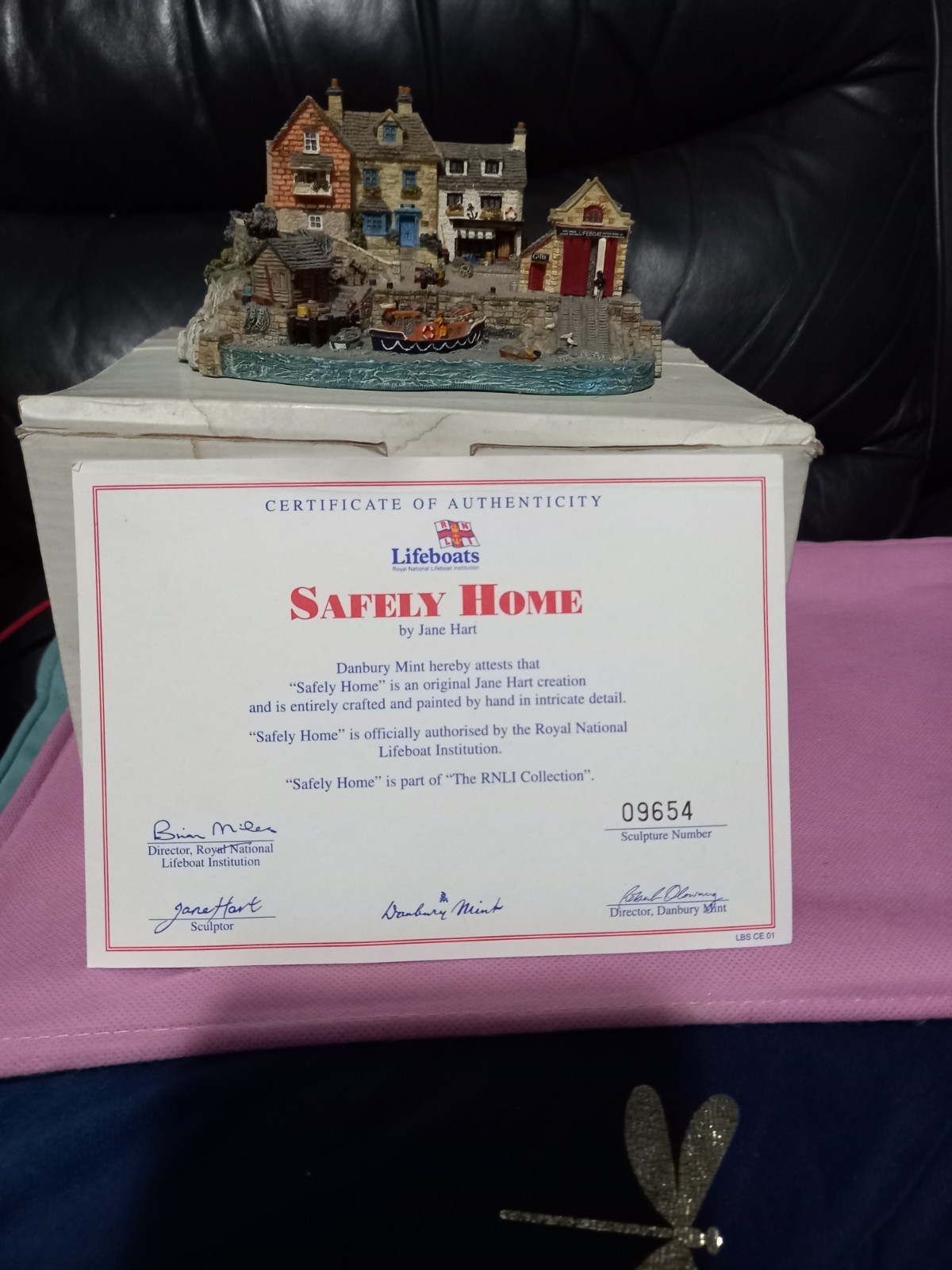 DANBURY MINT  \' RNLI Lifeboats \'  by Jane Hart, Safely Home with Cert & Box
