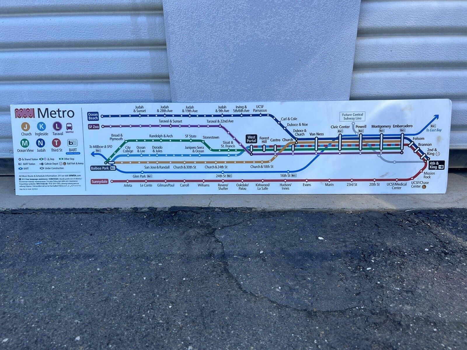 San Francisco 2023’s SF Muni Railway Bus Destination Roll Sign Section. 40/8.5