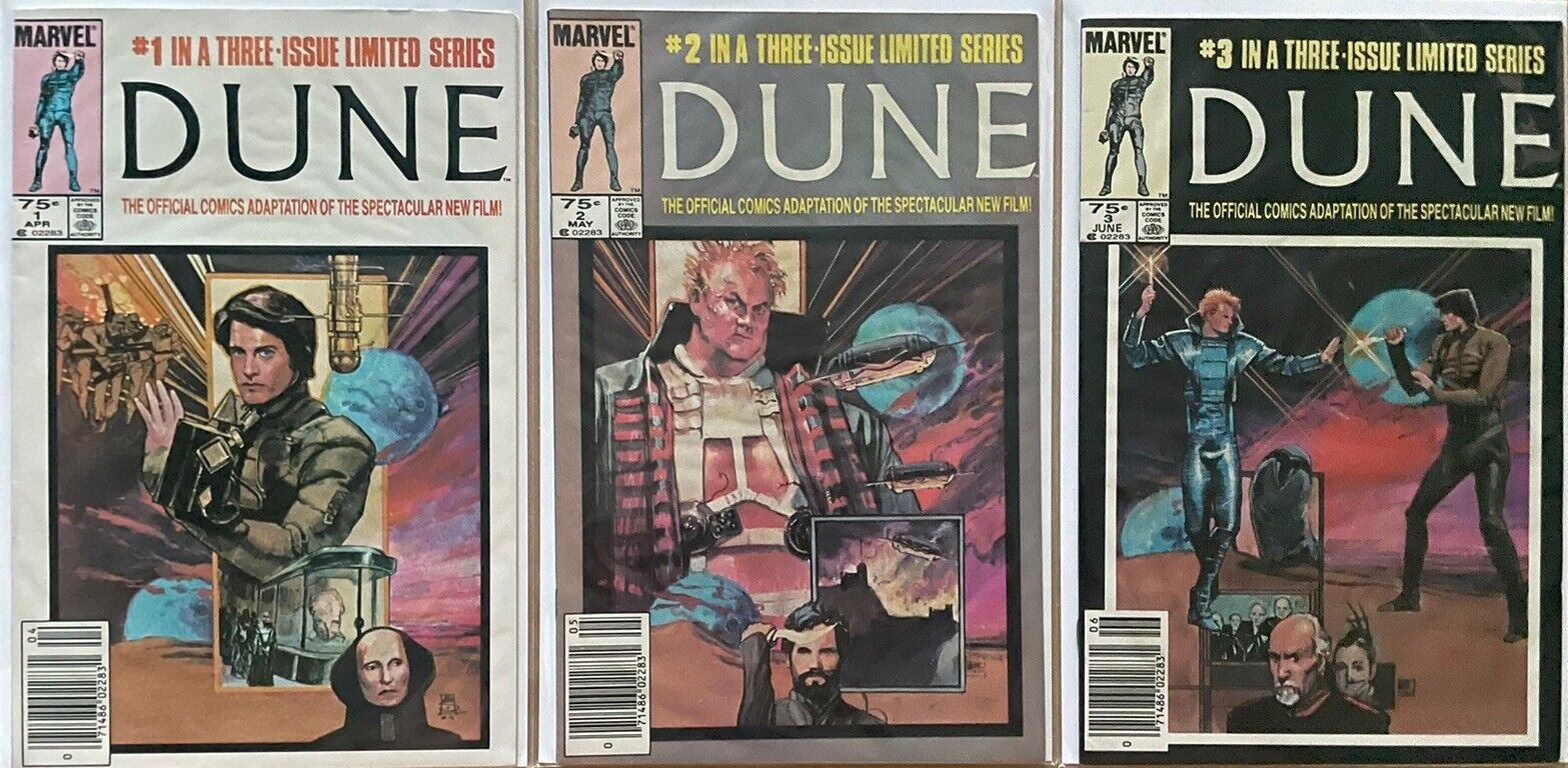 DUNE #1-3 (1985) Complete Limited Series Set Official Marvel Adaptation VF/NM