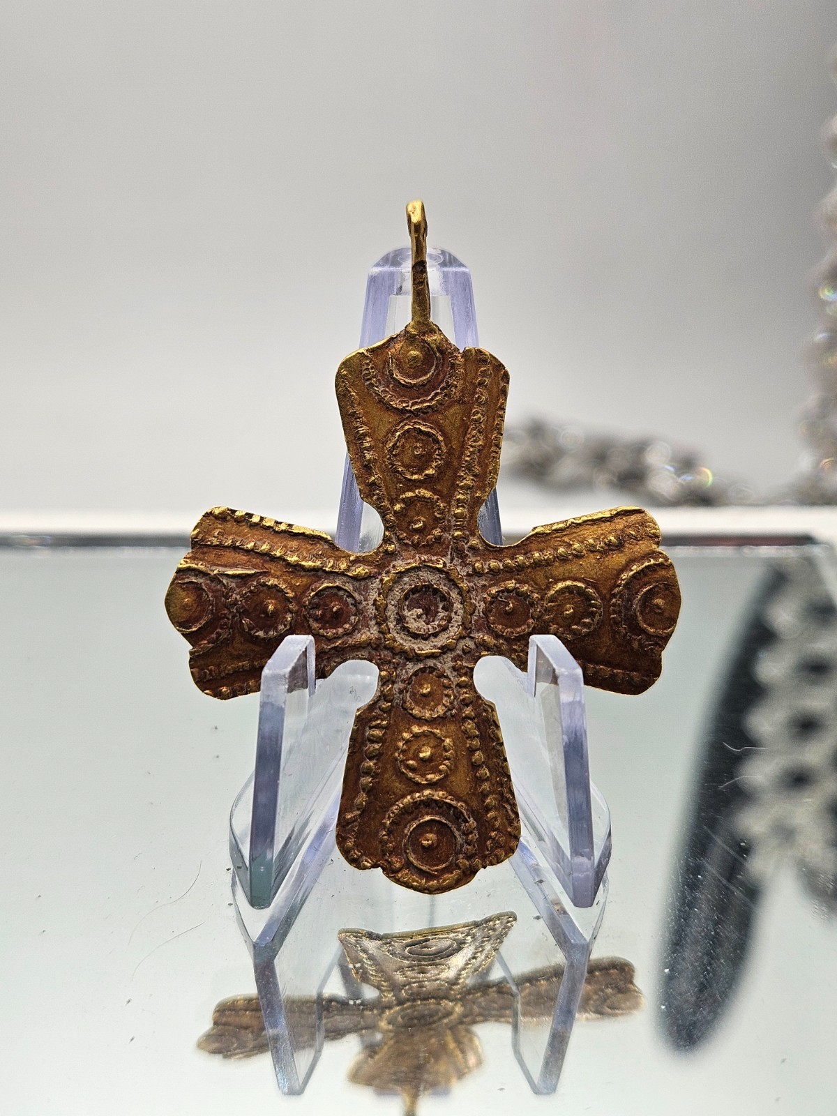 Very Rare Spiritual Gold Byzantine Cross Recovered from a Shipwreck #2