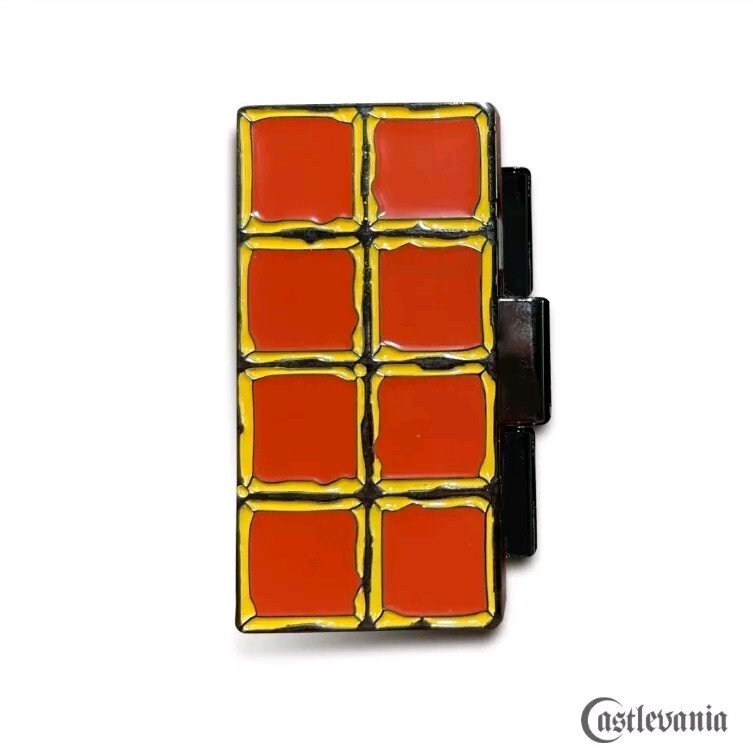 Castlevania Wall Chicken Hinged Whip Brick Enamel Pin Figure #/200 Konami