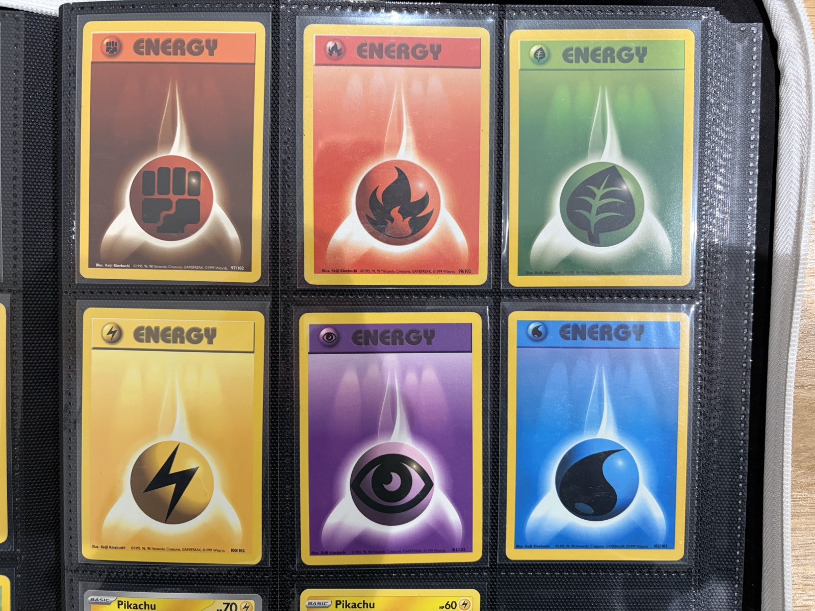 Pokémon TCG Vintage Base Set 1999 WOTC English 6-Card Energy Lot