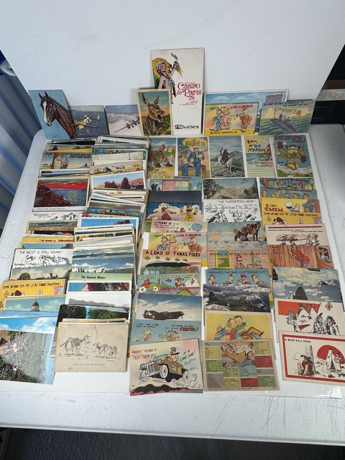 300+ Vintage Postcard Lot 1900s-1970s WW2 Vegas Used Unused Linen Chrome