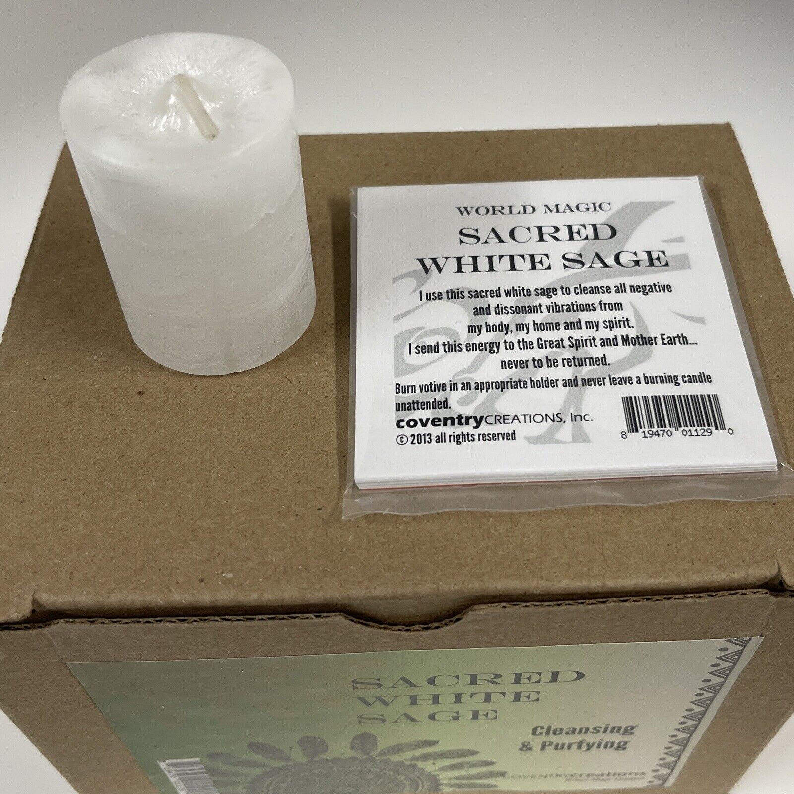 Coventry Creations Candle White World Magic Sacred White Sage Votive 10 Hour