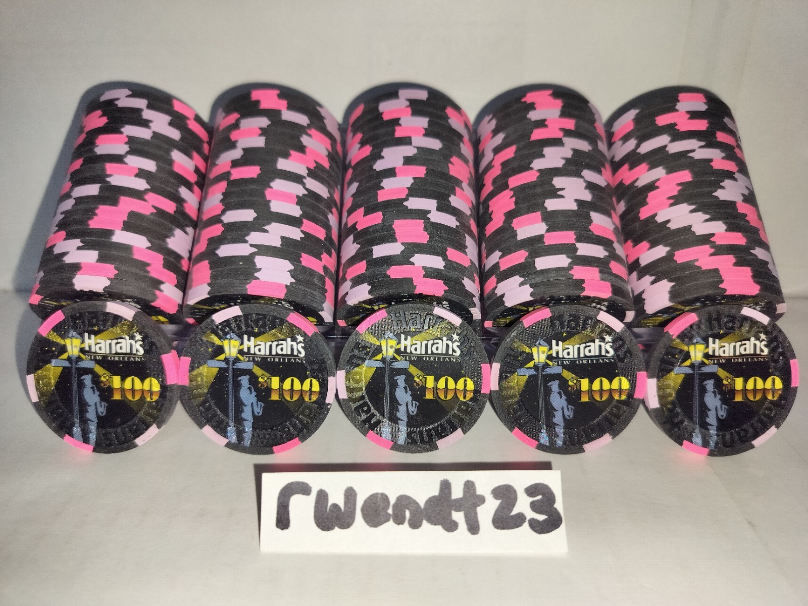 100 Harrah's New Orleans $100 Paulson Casino Poker Chip Louisiana Gaming Clay