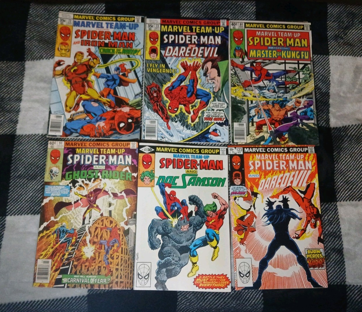 Lot of 12 Vintage Marvel Team-Up & Marvel Two-in-One Spider-Man Comics