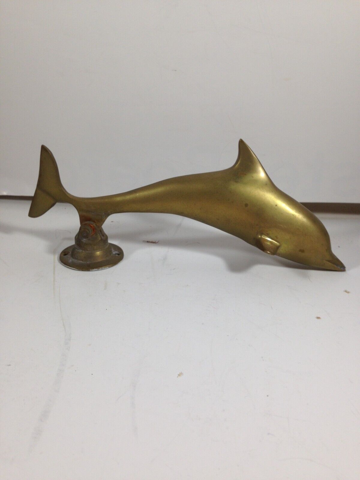Vintage Solid Brass Dolphin Door Knocker 7-1/2”