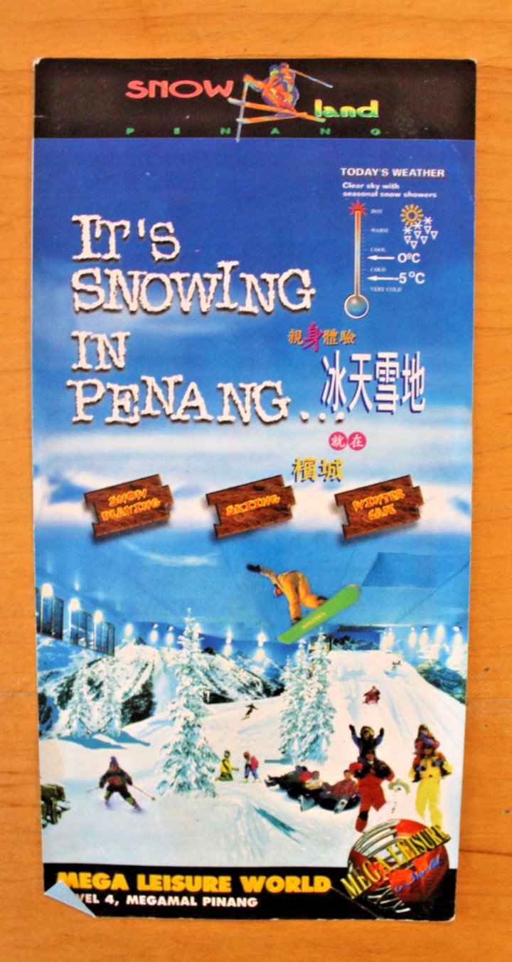 SNOWLAND PENANG MALAYSIA Ski Resort Leaflet