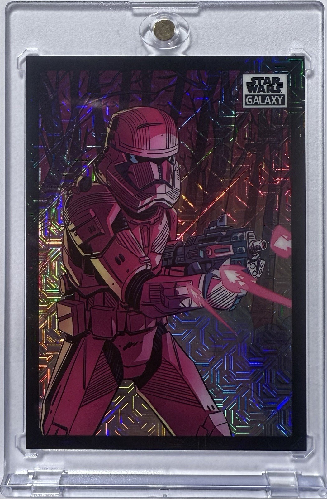 2022 Topps Chrome Star Wars Galaxy Sith Trooper /50 Mojo Refractor 