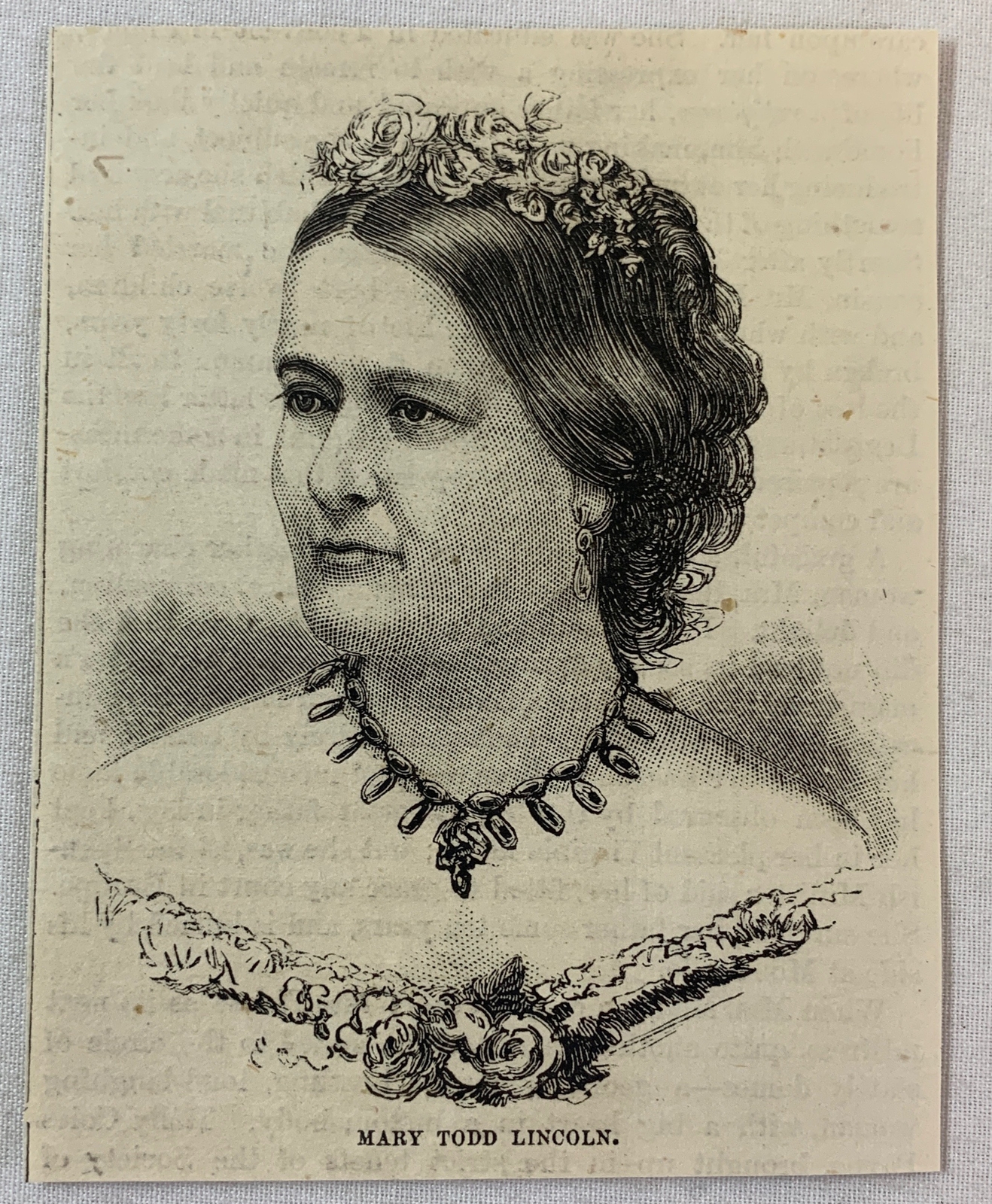 1877 magazine engraving ~ MARY TODD LINCOLN