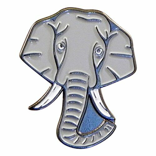Elephant Head African Zoo Animal Metal Enamelled Pin Badge Lapel Badge XJKB12-01