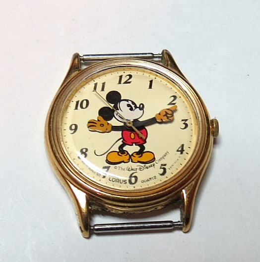 VINTAGE LADIES' QUARTZ DISNEY V515-6118 MICKY MOUSE LORUS WRISTWATCH RUN