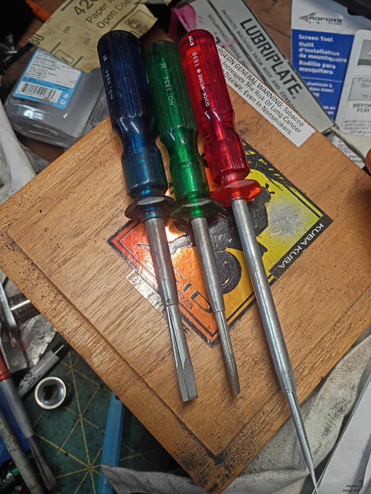 Quick Wedge Screwdriver Set 3pc Vintage No 2354, No 1834, No1836 Made in USA