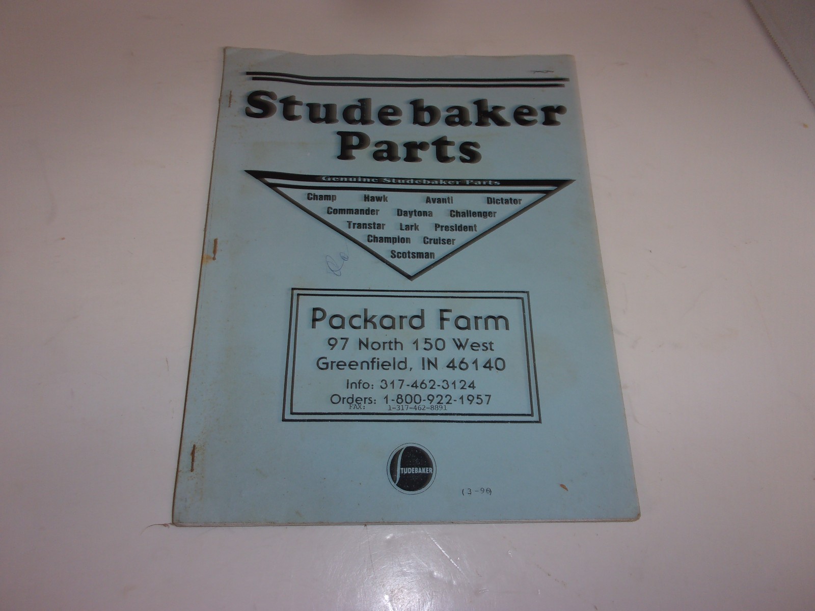 Studebaker Parts Catalog Packard Farm From (03-1996) Genuine Studebaker Parts