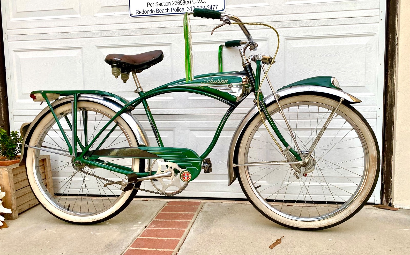 RARE 1950 ORIGINAL PAINT GREEN PHANTOM DELUXE SURVIVOR ALL EXTRAS USA ANTIQUE