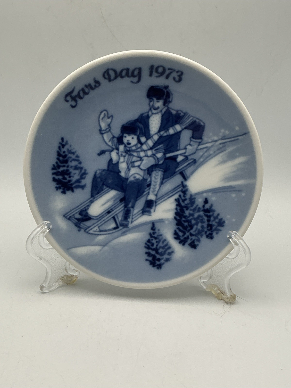Vintage 1973 Porsgrund Norway 5” Porcelain Fars Dag Father’s Day Ltd Ed Plate