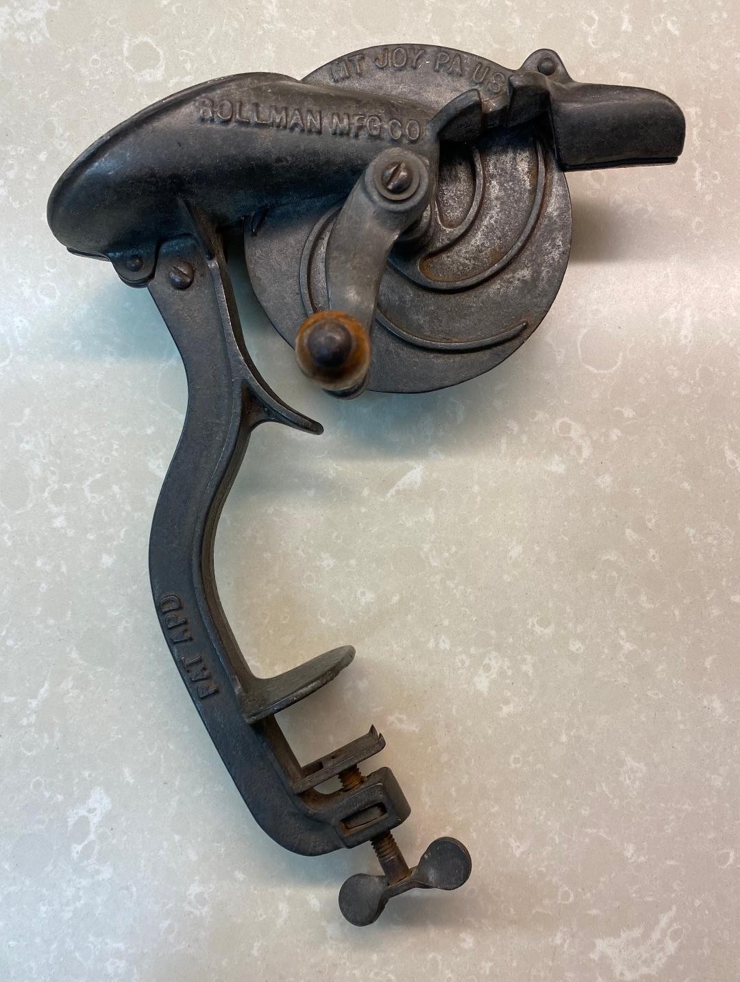 ANTIQUE ROLLMAN NO. 3 CHERRY SEEDER CAST IRON CA. 1903