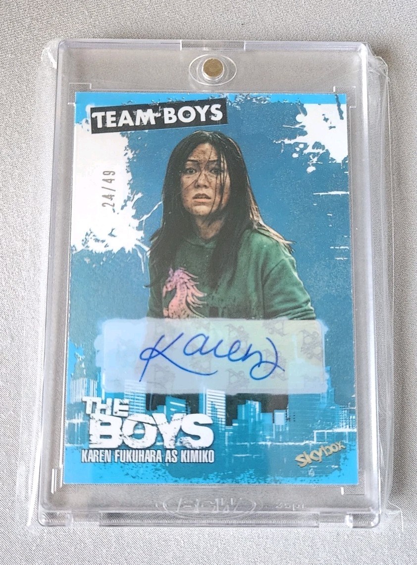 2025 Skybox The Boys Team Boys Karen Fukuhara as Kimiko Compund-V C-10 Auto /49