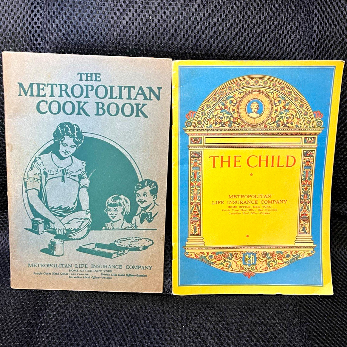 Antique Metropolitan Life Cook Book & The Child Dr Ira S Wile Booklet Lot