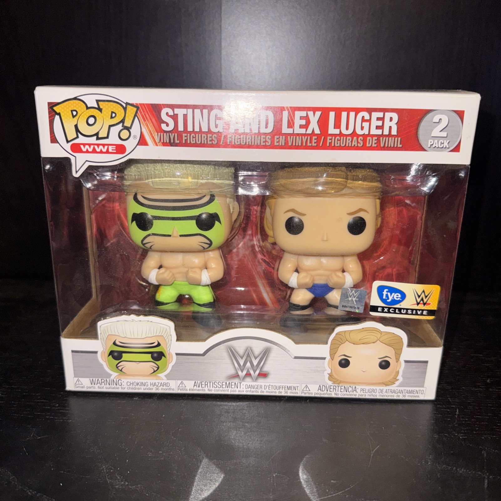 Funko Pop WWE WCW - LEX LUGER and Surfer STING - FYE Exclusive 2-Pack