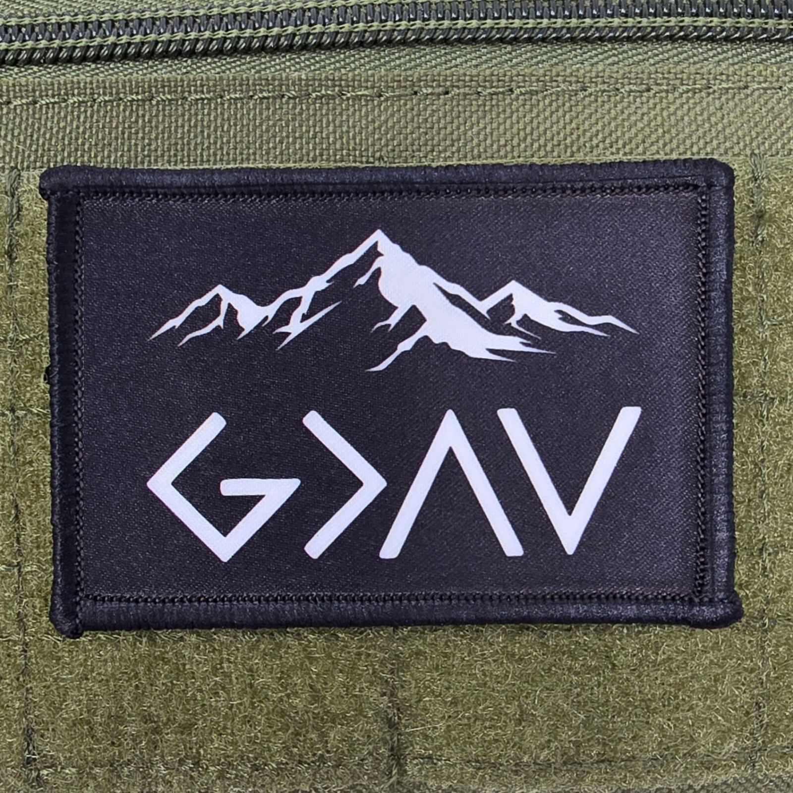 God Is Greater Patch Highs And Lows Moral Tactical Military Army USA Hook & Loop