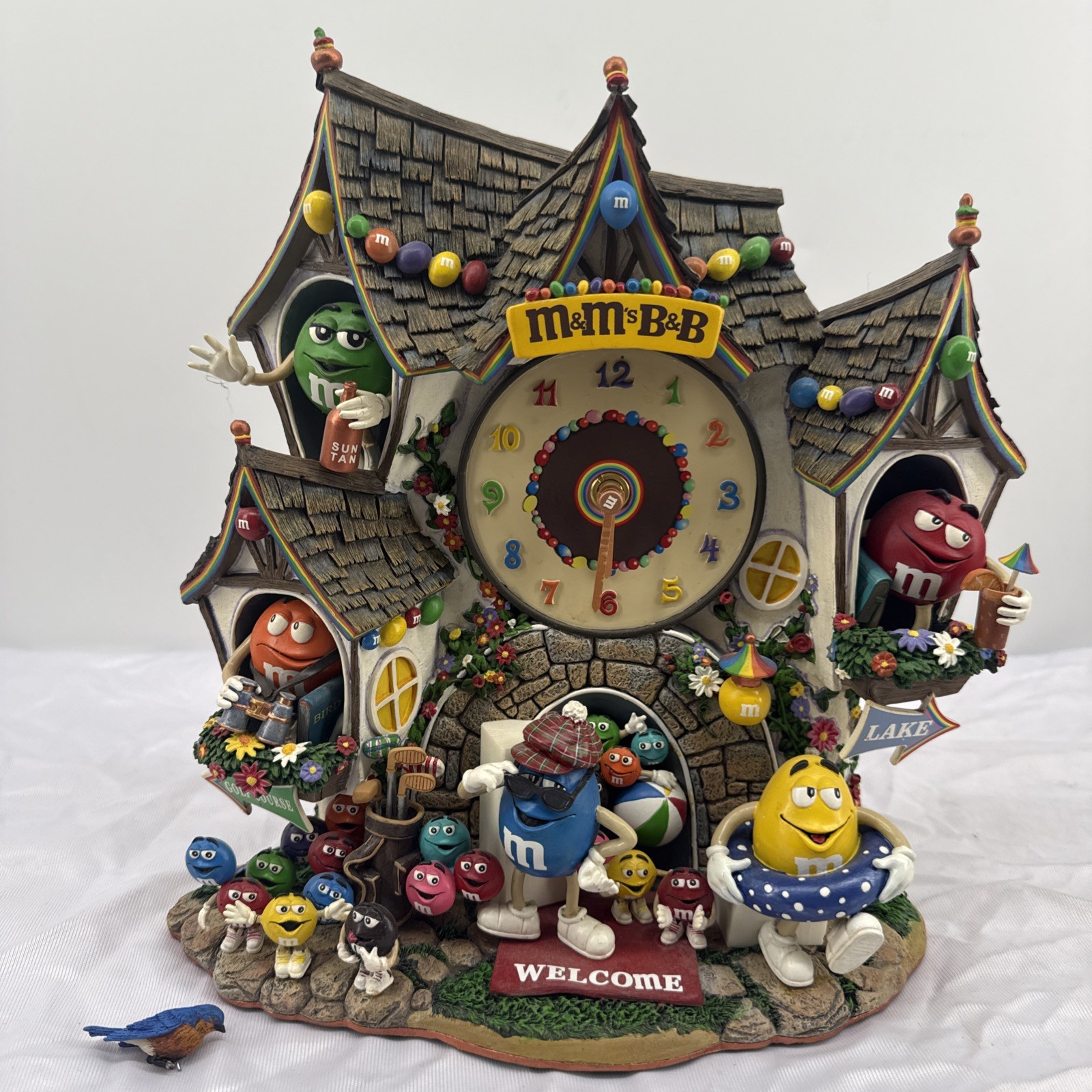 Danbury Mint 2005 M&M\'s Bed And Breakfast B&B Clock *READ DESCRIPTION*