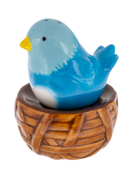 GANZ Stacking Salt & Pepper Shakers Blue Bird and Nest Set NEW ER74975 3  1/4\