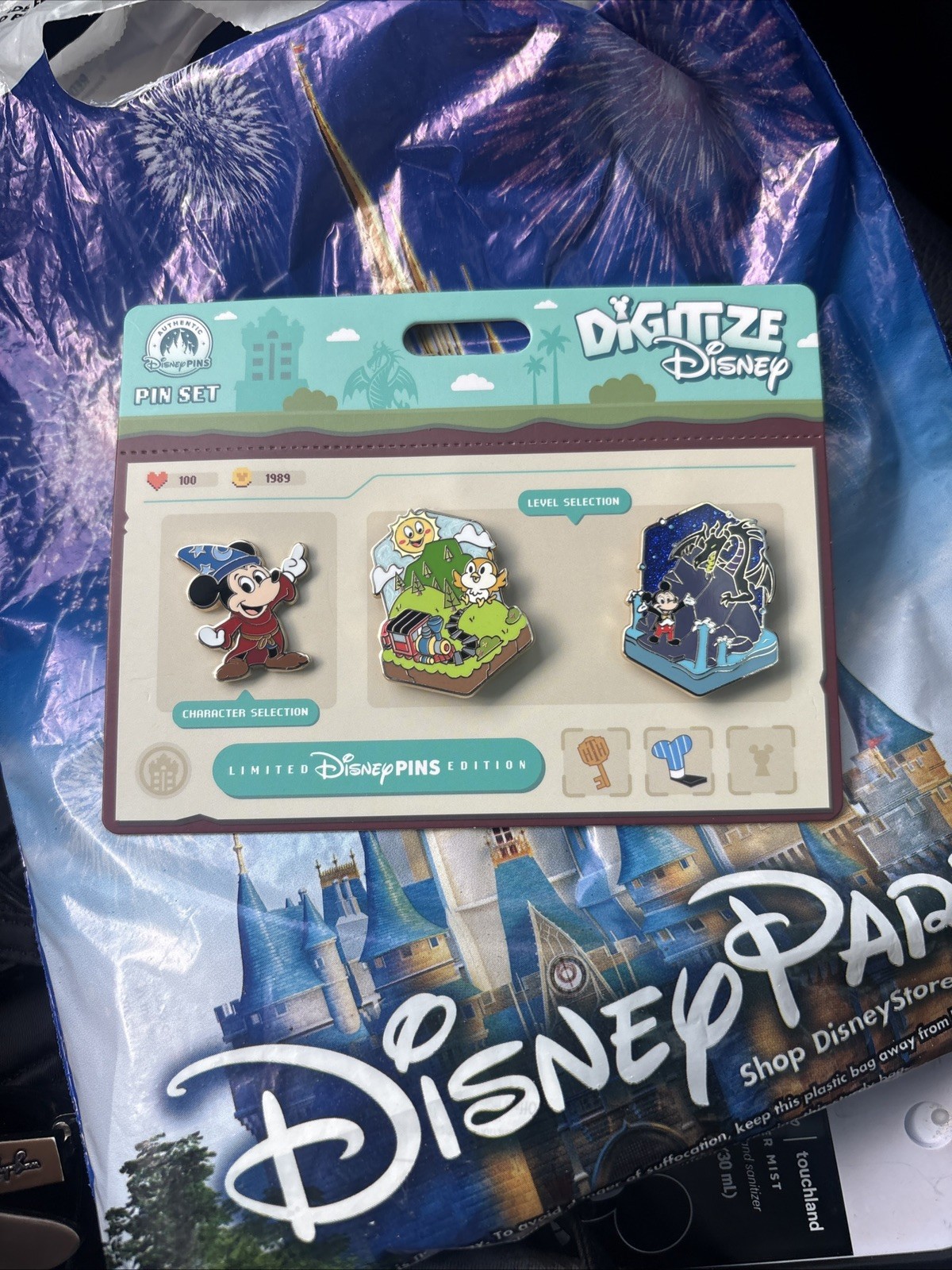 2026 Digitize Disney Sorcerer Mickey 3 pin set Fantasmic Runaway Railway LE 3000