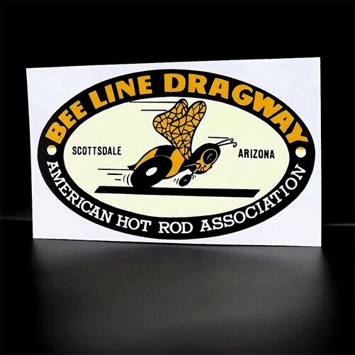 BEE LINE DRAGWAY Vintage Style DECAL, Vinyl car STICKER, hot rod, rat rod, race BEE LINE DRAGWAY Vintage Style DECAL, Vinyl car STICKER, hot rod, rat rod, race