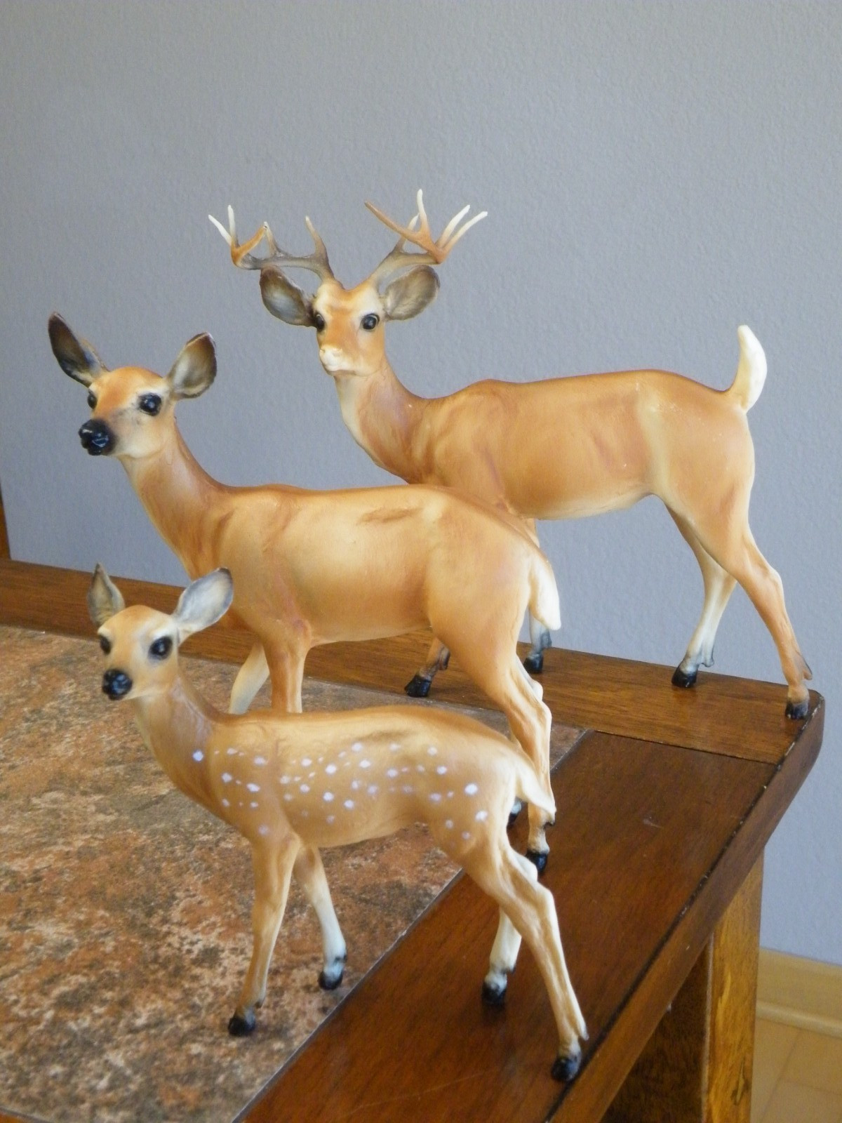 3 - Vintage Breyer Deer Family Buck Doe and Fawn