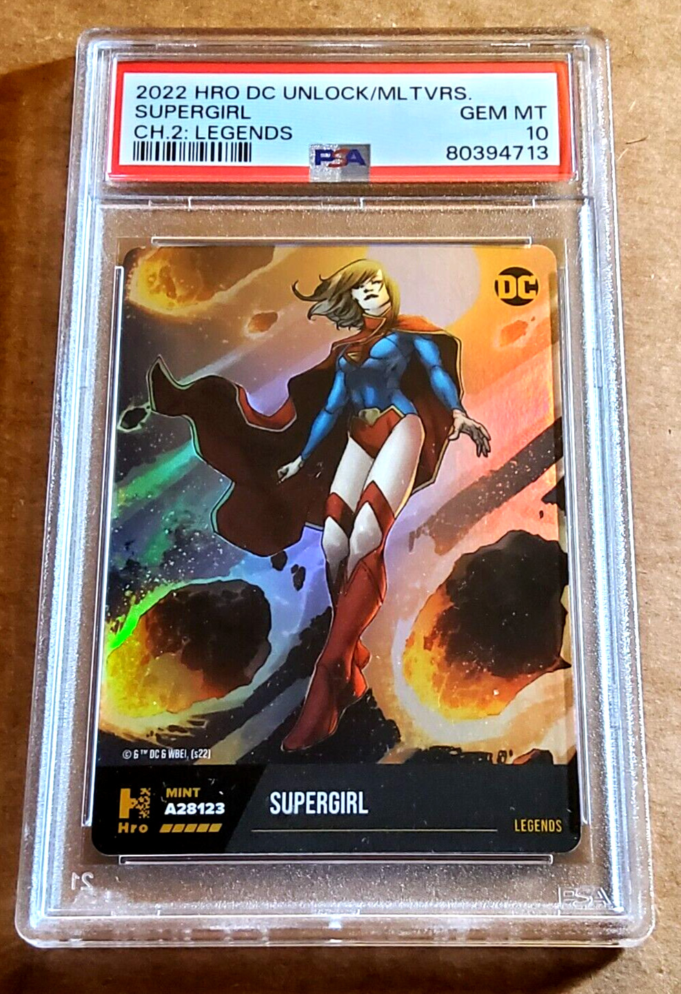 2022 HRO Chapter 2 SUPERGIRL Legends Holo card PSA 10 Gem Mint