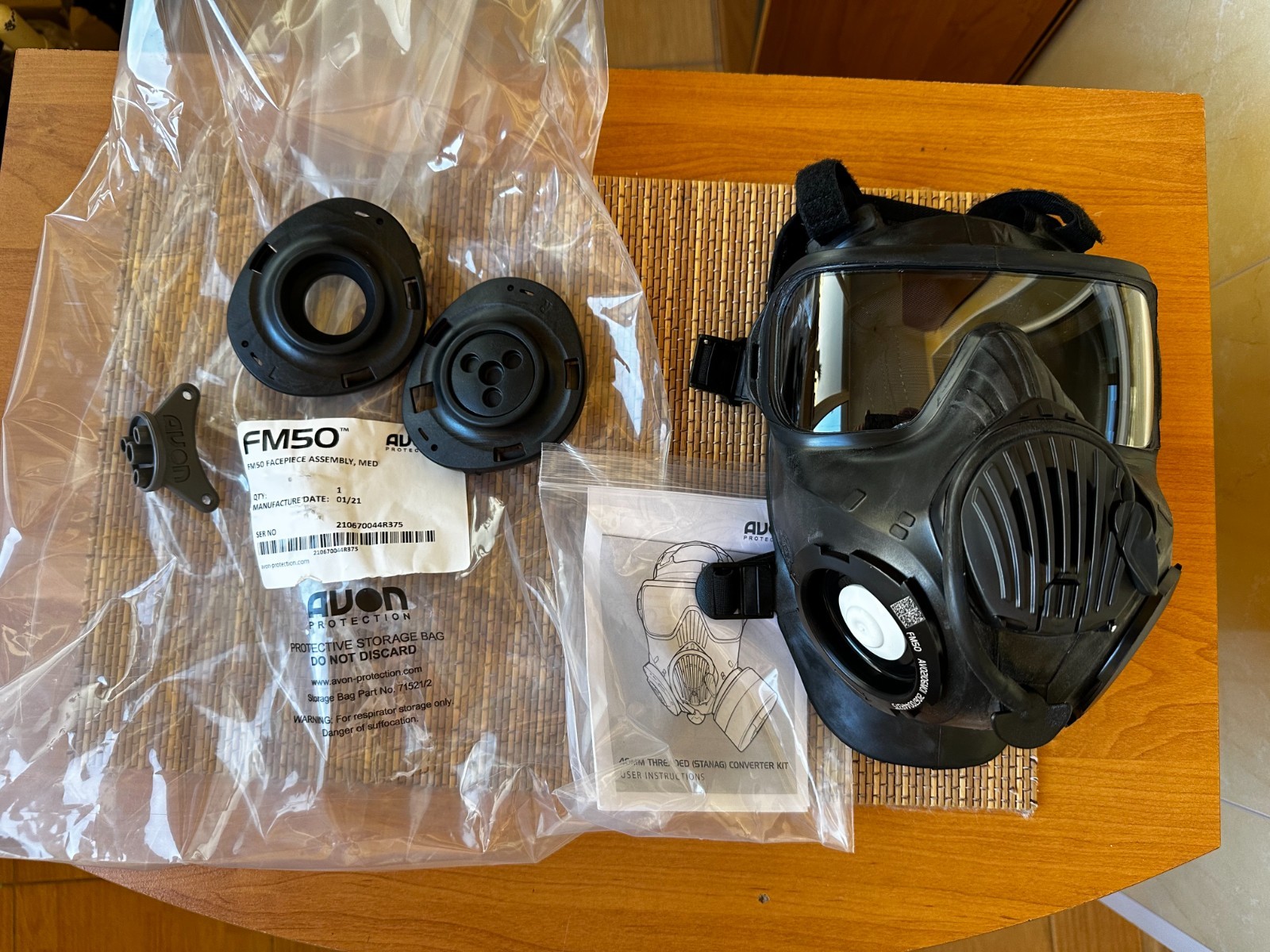 Protection Gas Mask AVON FM50 UK GB Great Britain Size M Mask Only 2021