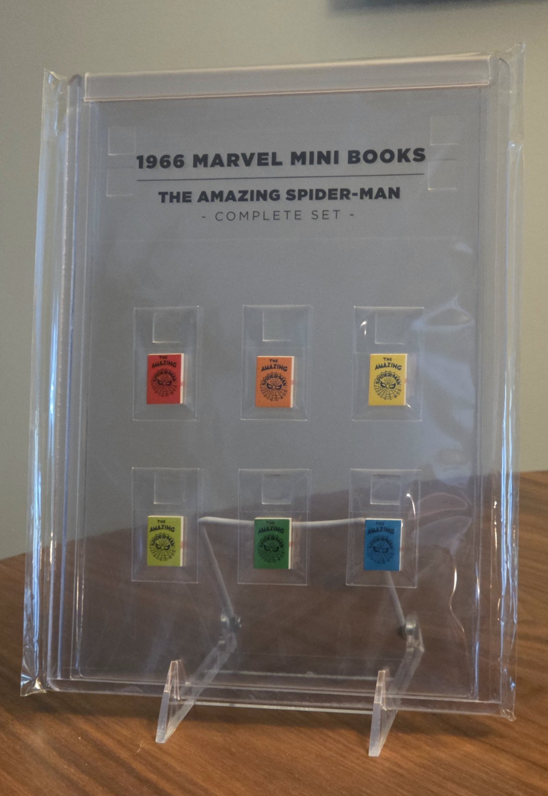 Complete Set Of 6 Spiderman 1966 Marvel Mini Books LOT Clear Holder UNREAD NM ?
